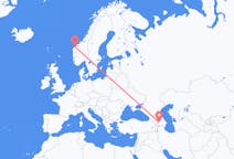 Vols de Gandja, Azerbaïdjan vers Ålesund, Norvège