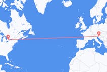 Flyg från Waterloo, Ontario till Ljubljana