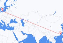 Flyreiser fra Xiamen, Kina til Bornholm, Danmark
