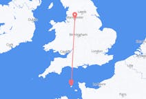 Flyg från Manchester, England till Guernsey, Guernsey