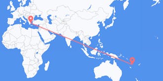 Flights from Vanuatu to Greece