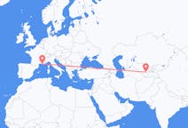 Flyrejser fra Samarkand, Usbekistan til Marseille, Frankrig