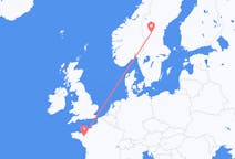 Flights from Rennes, France to Sveg, Sweden