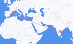 Flights from Tirupati, India to Menorca, Spain
