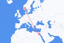 Flyrejser fra Luxor, Egypten til Kristiansand, Norge
