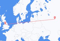 Fly fra Nizjnij Novgorod til Manchester