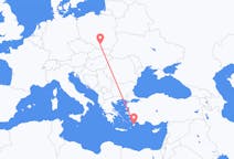 Flights from Kraków in Poland to Rhodes in Greece