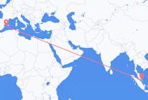 Flyreiser fra Johor Bahru, Malaysia til Ibiza, Spania