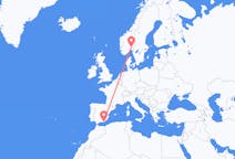 ノルウェーのオスロから、スペインのアルメリアまでのフライト