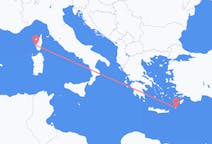 Flyreiser fra Ajaccio, Frankrike til Karpathos, Hellas