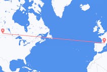 Flyg från Regina, Saskatchewan till Toulouse