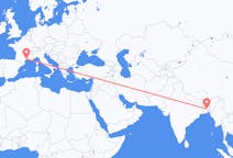 Flyg från Dhaka till Montpellier