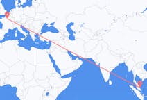 Flyrejser fra Kuantan, Malaysia til Paris, Frankrig