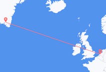 Flyg från Rotterdam, Nederländerna till Narsarsuaq, Grönland