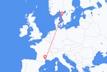 Vluchten van Aspiran, Frankrijk naar Göteborg, Zweden