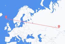 Fly fra Barnaul til Sørvágur