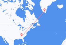 Flyg från Atlanta, USA till Narsarsuaq, Grönland