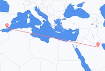 Flights from Qaisumah, Saudi Arabia to Almería, Spain