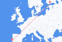 Vluchten van Helsinki, Finland naar Lissabon, Portugal
