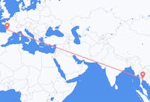 Flyrejser fra Bangkok, Thailand til Bordeaux, Frankrig