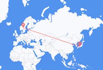 Lennot Osakasta, Japani Rörbäcksnäsiin, Ruotsi