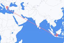 Flyreiser fra Surakarta, til Athen