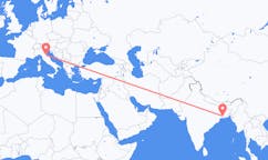 Flyg från Calcutta, Indien till Forli, Italien