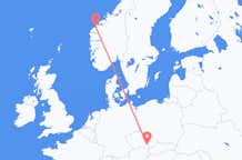 Voos de Ålesund, Noruega para Bruno, República Tcheca