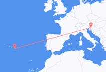 Flyg från Ljubljana, Slovenien till Ponta Delgada, Portugal