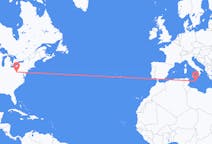 Flyrejser fra Morgantown, USA til Malta, Malta