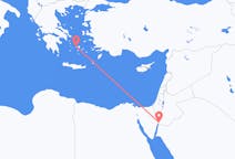 요르단 아카바에서 출발해 그리스 파리키아로(으)로 가는 항공편
