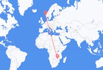 Flyrejser fra Harare, Zimbabwe til Bergen, Norge