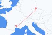 Loty z Montpellier, Francja z Praga, Czechy