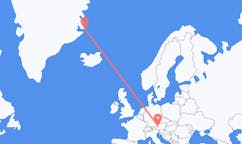 出发地 格陵兰出发地 斯科斯比鬆目的地 奥地利萨尔茨堡的航班