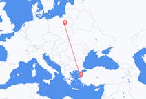 Flights from Warsaw in Poland to İzmir in Turkey