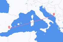 黑山从 蒂瓦特飞往黑山目的地 穆尔西亚的航班