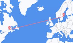 Loty z Presque Isle, Stany Zjednoczone do Sztokholmu, Szwecja