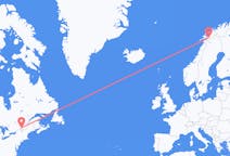 Lennot Montrealista Narvikiin