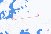Flyg från Kazan, Ryssland till Szczytno, Polen