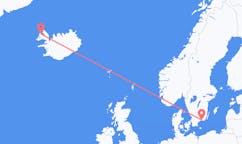 Flights from the city of Ronneby, Sweden to the city of Ísafjörður, Iceland