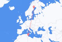 Flyreiser fra Djerba, Tunisia til Skellefteå, Sverige