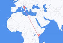Flyrejser fra Mombasa, Kenya til Napoli, Italien
