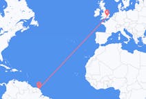 Flights from Cayenne, France to London, England