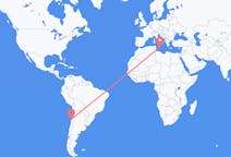 Flyreiser fra La Serena, Chile til Malta, Malta