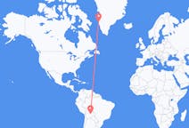 Flyrejser fra Santa Cruz, Bolivia til Sisimiut, Grønland