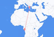 Flyrejser fra Cabinda, Angola til Kalamata, Grækenland