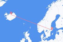 Vluchten van Akureyri, IJsland naar Stockholm, Zweden