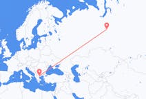 Flights from Kogalym, Russia to Thessaloniki, Greece