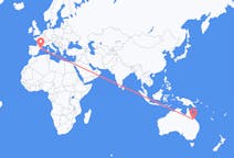 Flyreiser fra Moranbah, Australia til Barcelona, Spania
