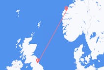 Flights from Volda, Norway to Durham, England, the United Kingdom